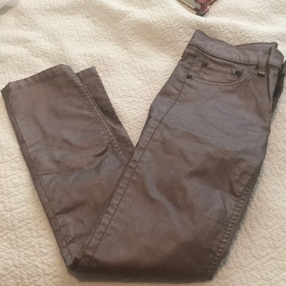 Coated metallic jeggings